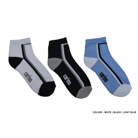 Cotton Spandex Anklee Lenght Sport Socks - WHITE -