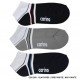 Cotton Spandex Anklee Lenght Sport Socks - BLACK RED -