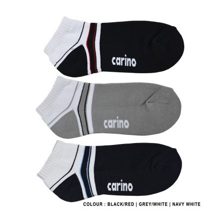 Cotton Spandex Anklee Lenght Sport Socks - NAVY WHITE -